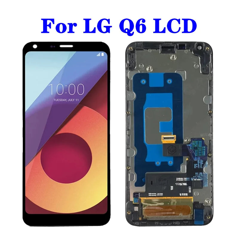 100%Tested For LG Q6 LCD Display Touch Screen Digitizer Replacement For LG Q6 Display M700A M700H M703 M700Y M700 LCD With Frame