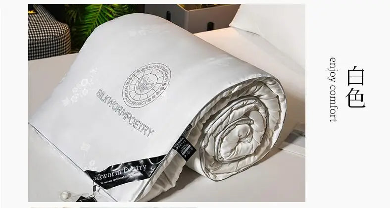 100% Mulberry silk quilt real silk spring autumn quilt thickened winter quilt cool high end warm comforter conditioning blanket