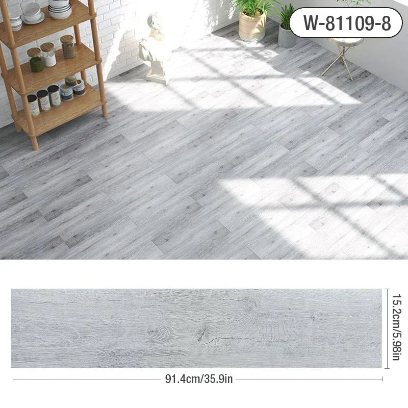 Wood grain floor stickers modern style PVC wall stickers waterproof self-adhesive living room bathroom kitchen home decoration