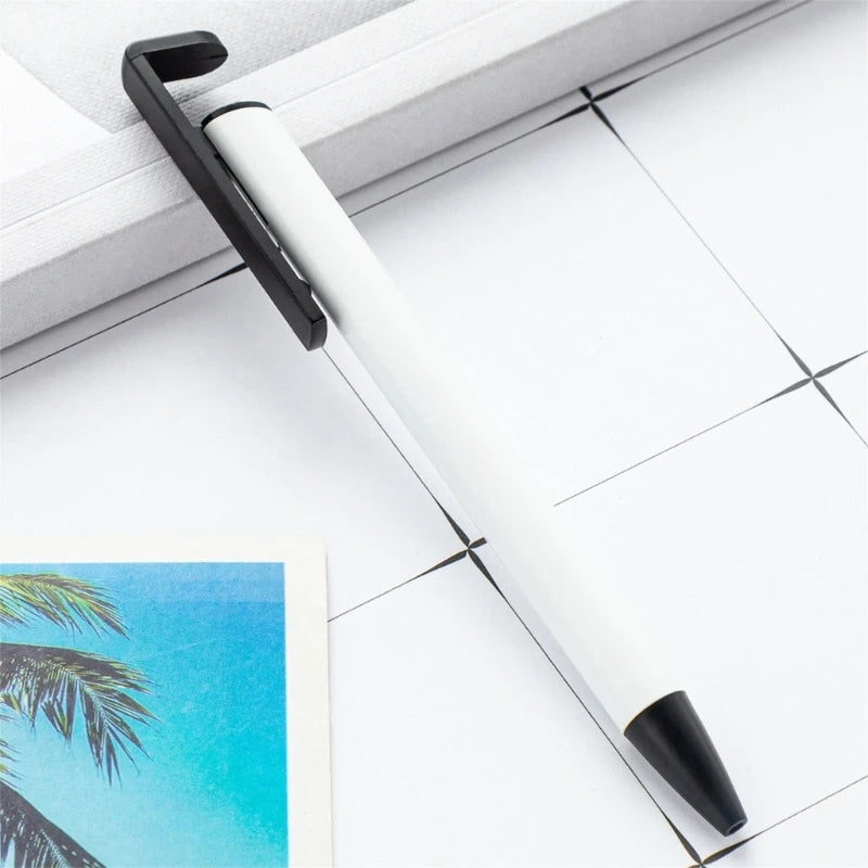 10Pcs Heat Transfer Retractable Ballpoint Pen Sublimation Pen Blank for Full Printing Ballpoint Pen