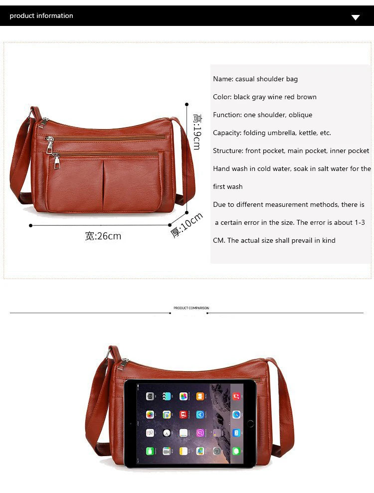 Women's Bag 2025 Trend Korean Handbags Designer Luxury Brand Ladies Shoulder Bags Soft Leather Fashion Versatile Crossbody Bag