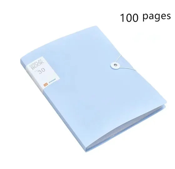 100-Pocket File Folder Display Book Plastic A4 Sheet Paper Document Holder, Letter Size Inserts File-N-View Business Presentatio