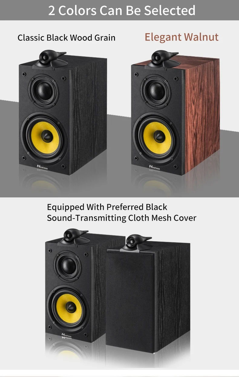 140W High-Power 6.5-inch Speaker Three-Way Bookshelf Speaker Hifi Fever 2.0 Audio Passive Home Theater Enthusiast Speaker 8Ω
