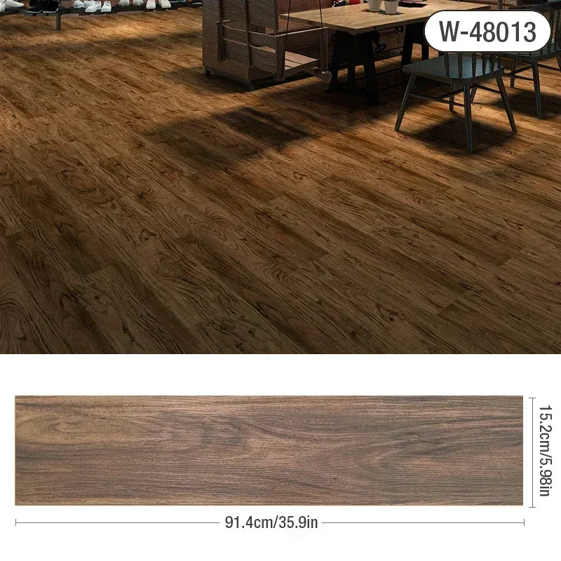 Wood grain floor stickers modern style PVC wall stickers waterproof self-adhesive living room bathroom kitchen home decoration