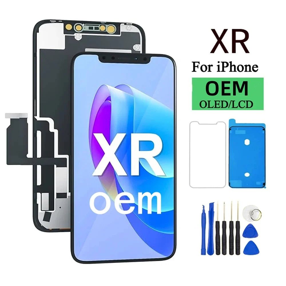 100% Excellent OLED Pantalla for iphone XR LCD Display Touch Screen Digitizer Assembly for iPhone XR LCD Replacement