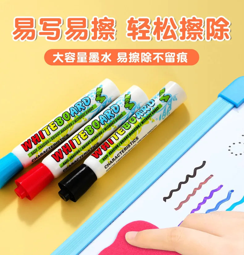 12 Colour Whiteboard Marker Set,Erasable, Refillable,Safety,Non-Toxic,High Capacity,Office,Conferencing,Educational Items