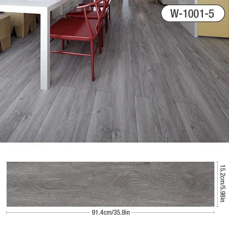 Wood grain floor stickers modern style PVC wall stickers waterproof self-adhesive living room bathroom kitchen home decoration