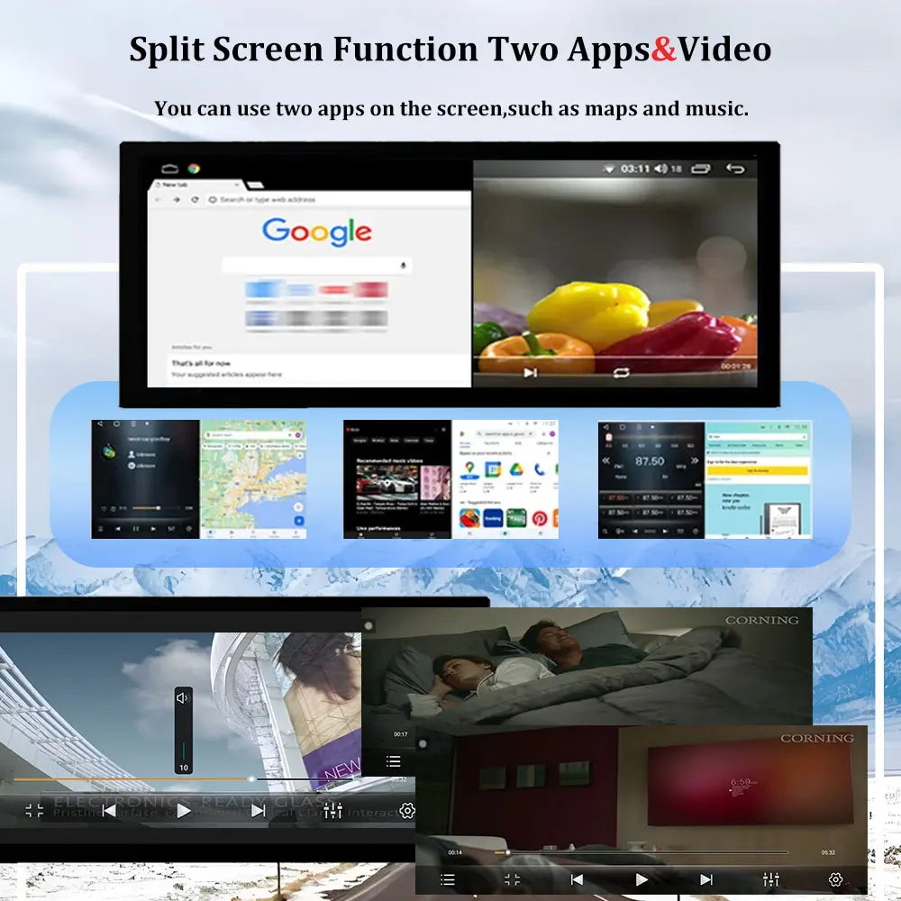12.3 inch Ultra-thin Screen DSP Android 14 For Toyota Land Cruiser Prado 150 2010 - 2013 GPS Radio Multimedia Player 4G Navi Car