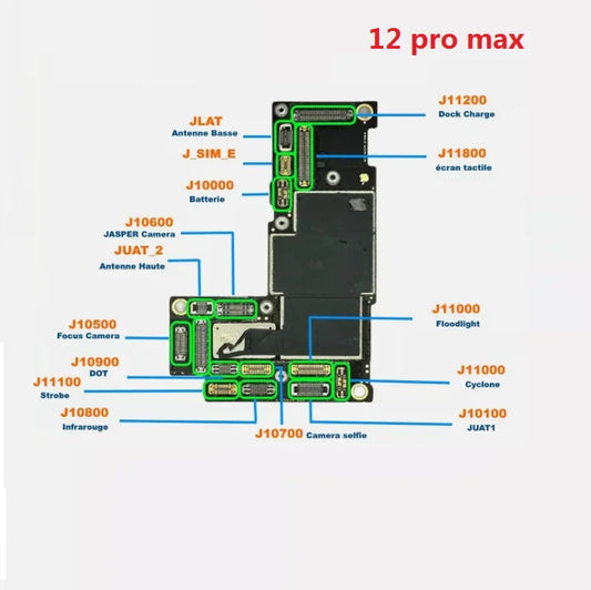 10pcs Connector FPC For iPhone 12 Pro Max Full LCD Battery Charging Camera Charging
