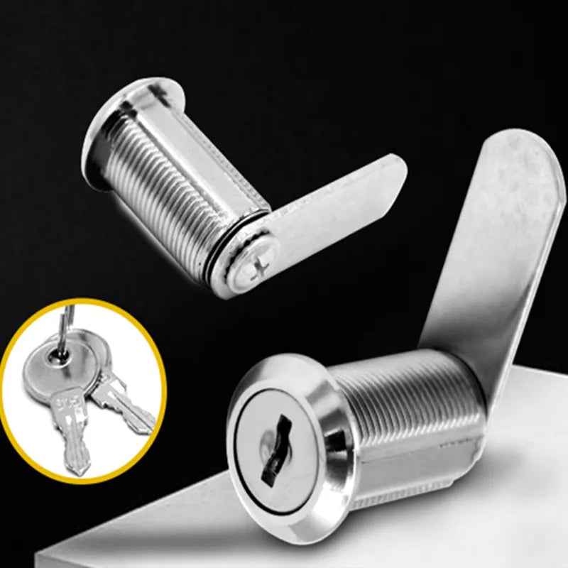 16/20/25/30mm Cam Lock Door Cabinet Mailbox Drawer Cupboard Locker + 2 Keys DIY Cabinet Tools