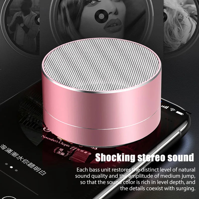# A10 Wireless Bluetooth Speaker Small Steel Cannon Subwoofer Portable Mini Gift Card Bluetooth SpeakerColor