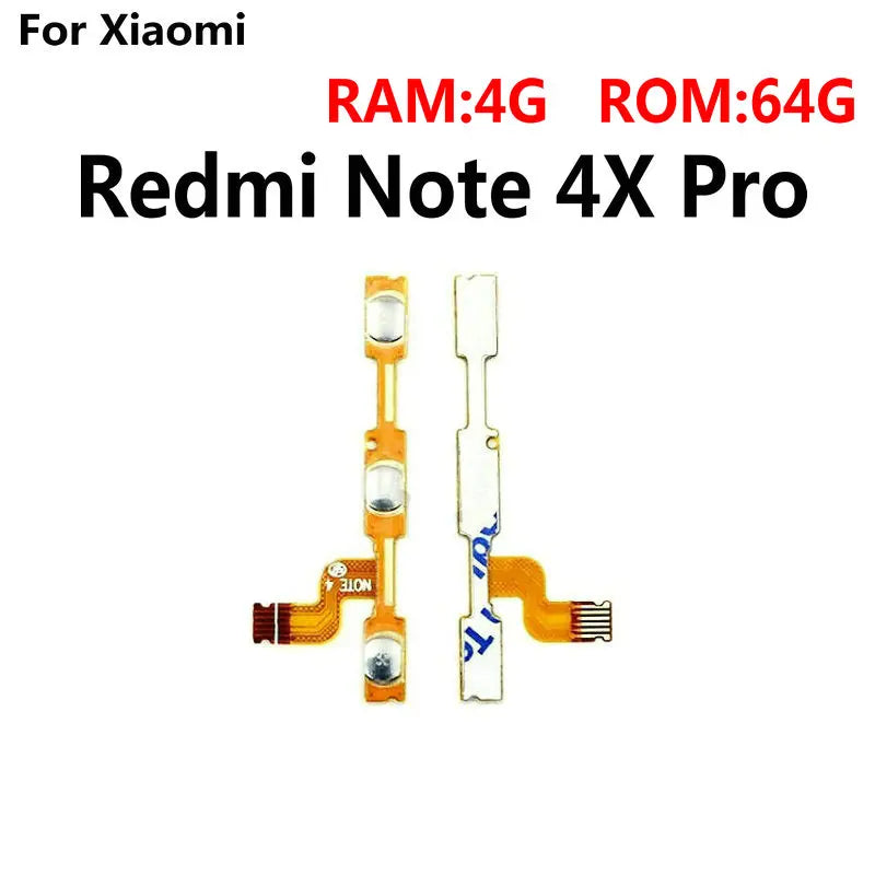 100% New Original Power on/off & Volume up/down Buttons Flex cable For Xiaomi RedMi Note 4 4X pro Cell phone - in stock