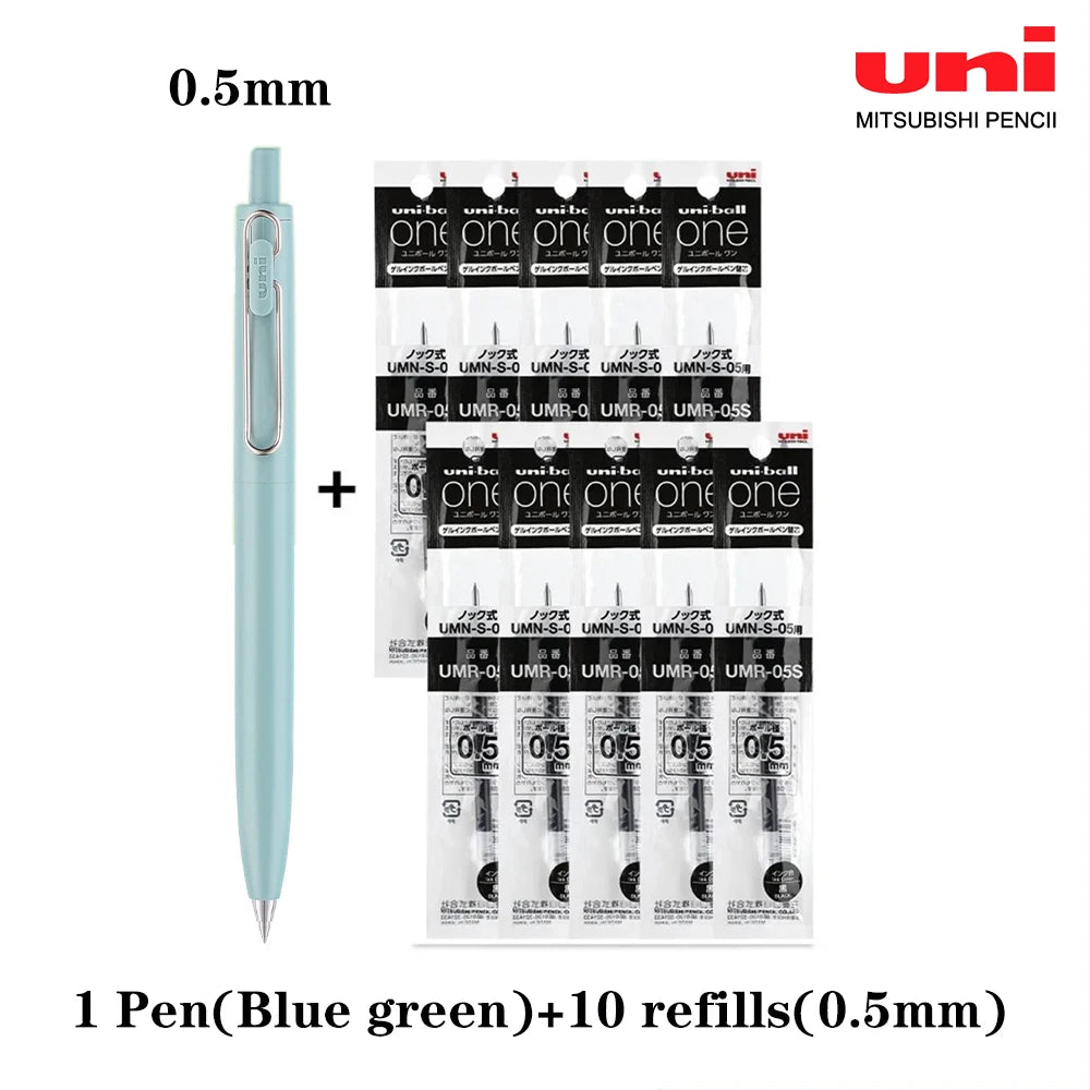 10PCS Uni-ball One Gel Pen Refill UMR-05S/UMR-38S Applicable To UMN-SP/UMN-SF Back To School Japanese Stationery 0.38mm/0.5mm