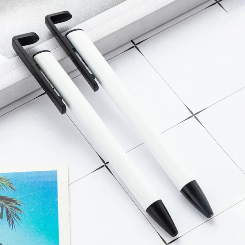 10Pcs Heat Transfer Retractable Ballpoint Pen Sublimation Pen Blank for Full Printing Ballpoint Pen