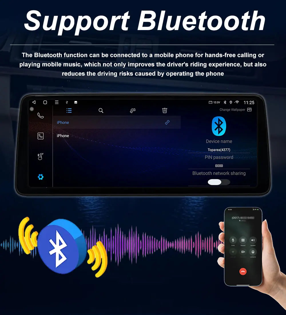 12.3 inch Android 14 GPS DSP BT Carplay Car Radio Multimedia Player for BMW 7 Series 2010 - 2015 CIC NBT System Auto Accessories