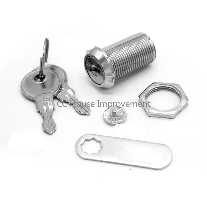16/20/25/30mm Cam Lock Door Cabinet Mailbox Drawer Cupboard Locker + 2 Keys DIY Cabinet Tools
