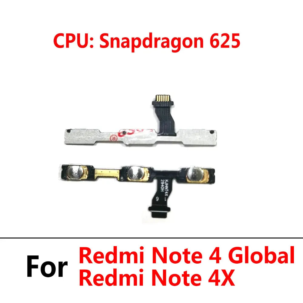 100% New Original Power on/off & Volume up/down Buttons Flex cable For Xiaomi RedMi Note 4 4X pro Cell phone - in stock