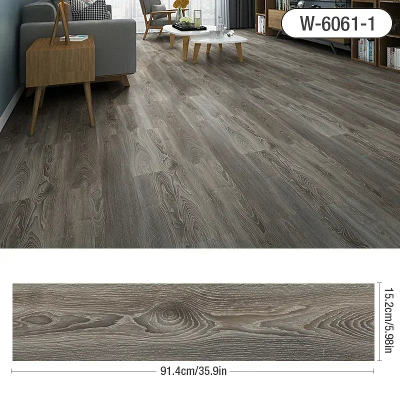 Wood grain floor stickers modern style PVC wall stickers waterproof self-adhesive living room bathroom kitchen home decoration