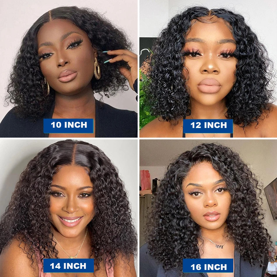 13x4 Short Bob Wigs Jerry Curly Short Pixie Cut Bob Wigs Human Hair 250% Density Loose Deep Wave Lace Frontal Wigs For Women