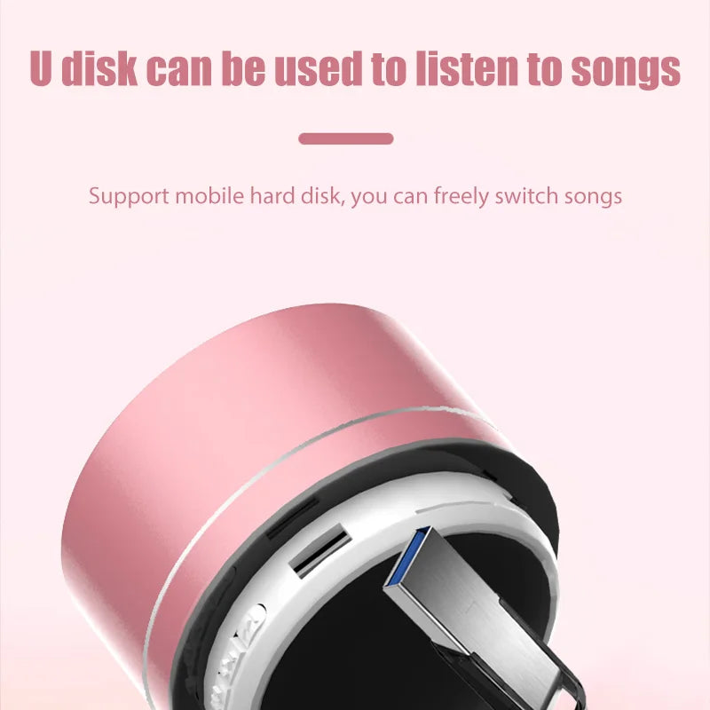 # A10 Wireless Bluetooth Speaker Small Steel Cannon Subwoofer Portable Mini Gift Card Bluetooth SpeakerColor