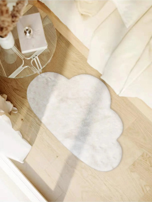 1 imitation hair-free cartoon white cloud non-slip living room, bedroom carpet floor mat, bedside plush decoration, foot neat
