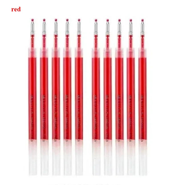 10Pcs/lot Japan Mujis Style Press Gel Pen Refills 0.5mm for push pen /Ink Gel Pen Press Pen