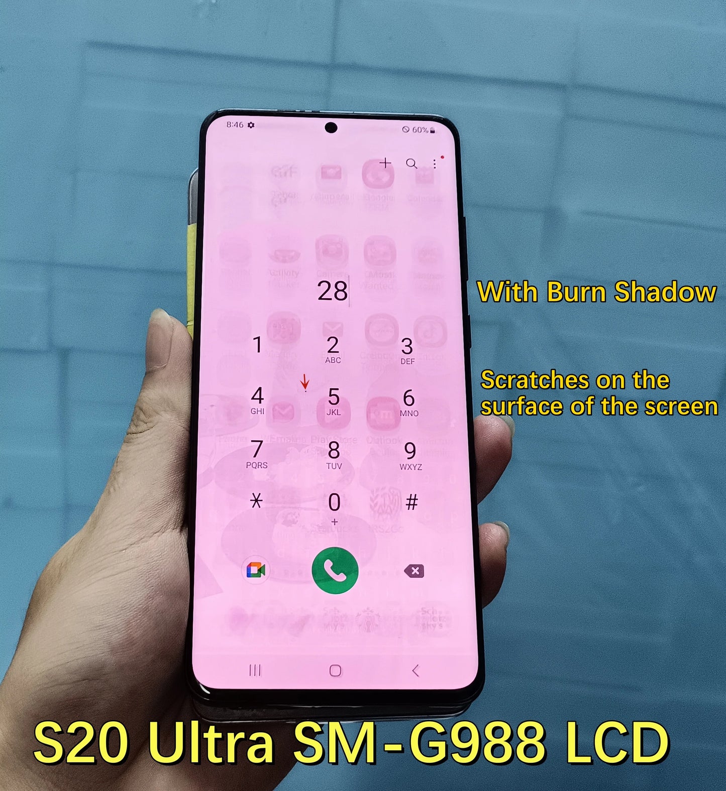 100% Work For Samsung Galaxy S20 Ultra G988 G988F LCD Display Touch Screen Digitizer Assembly For Samsung S20Ultra LCD With Line