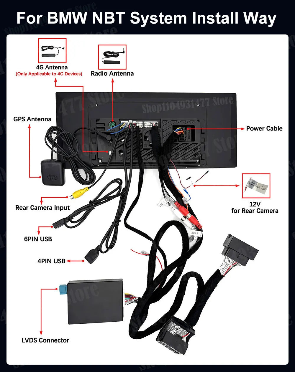 12.3 inch Android 14 GPS DSP BT Carplay Car Radio Multimedia Player for BMW 7 Series 2010 - 2015 CIC NBT System Auto Accessories