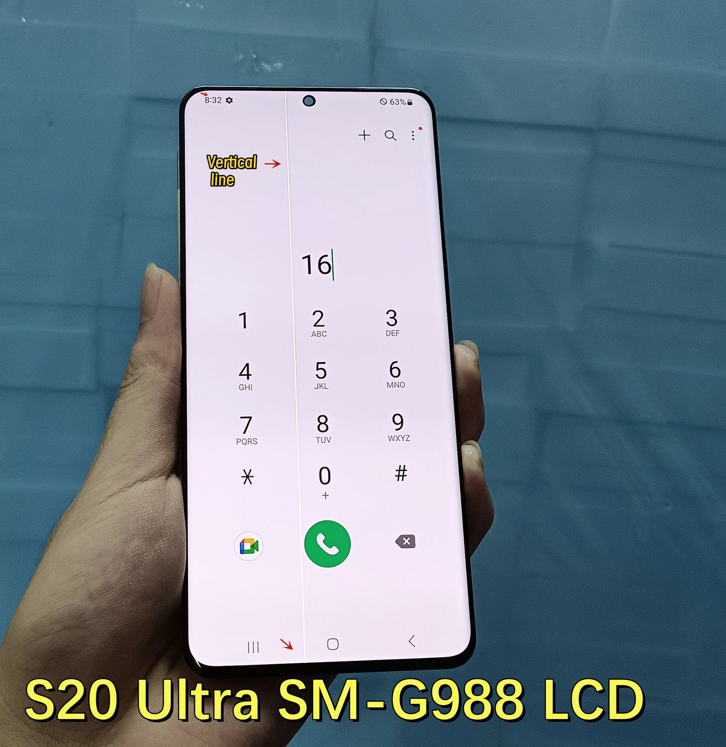 100% Work For Samsung Galaxy S20 Ultra G988 G988F LCD Display Touch Screen Digitizer Assembly For Samsung S20Ultra LCD With Line