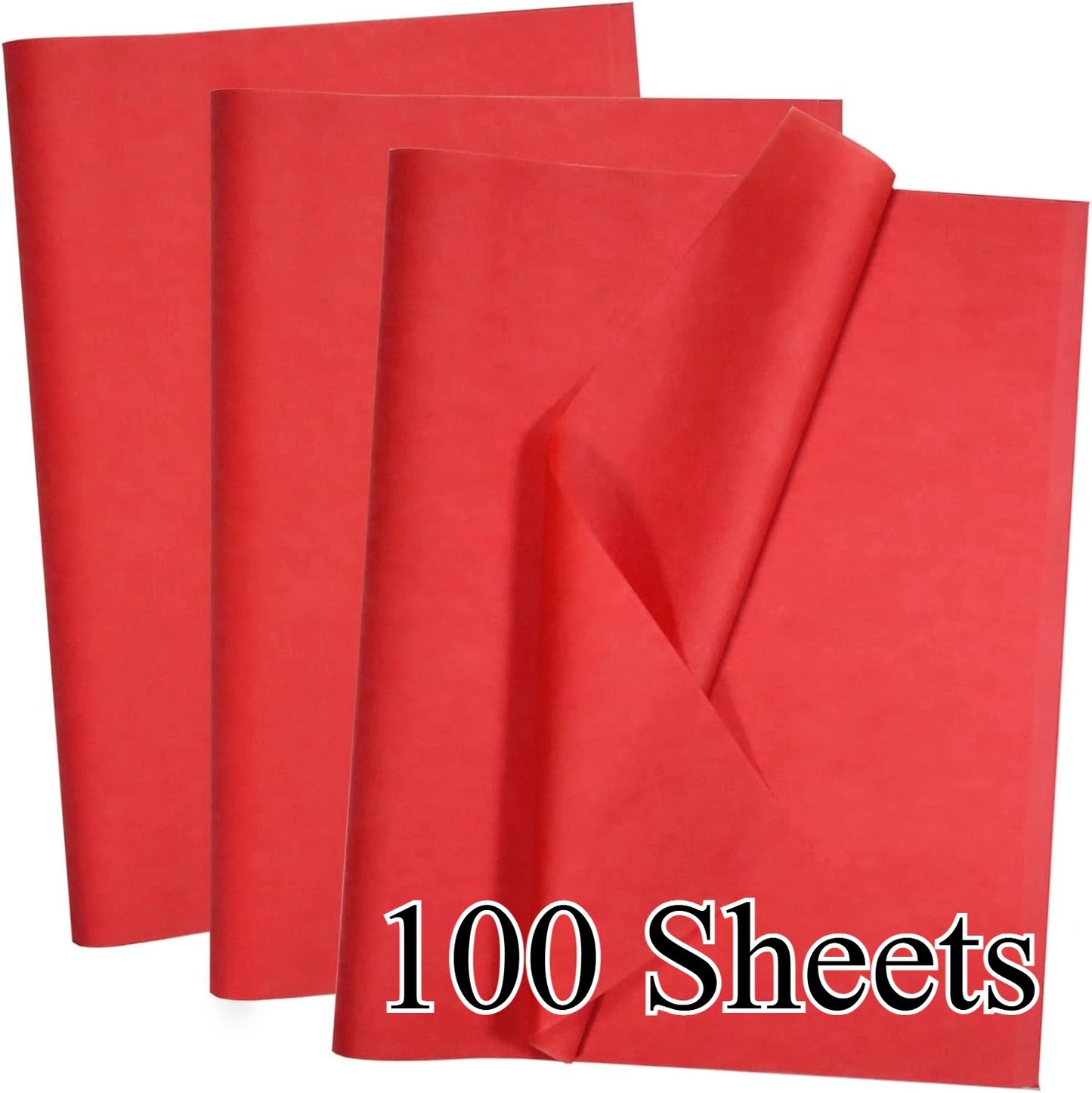10-100 Sheets Red Tissue Paper 50x66cm Red Wrapping Paper Bulk for Weddings Birthday DIY Project Wrapping Crafts