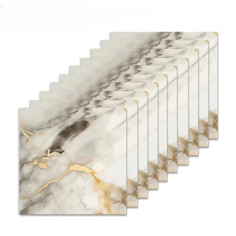 10-40PCS Imitation 3D Marble Wall Sticker Self Adhesive Waterproof Oilproof Wallpaper for Kitchen Tile Wall DIY Home Decoration