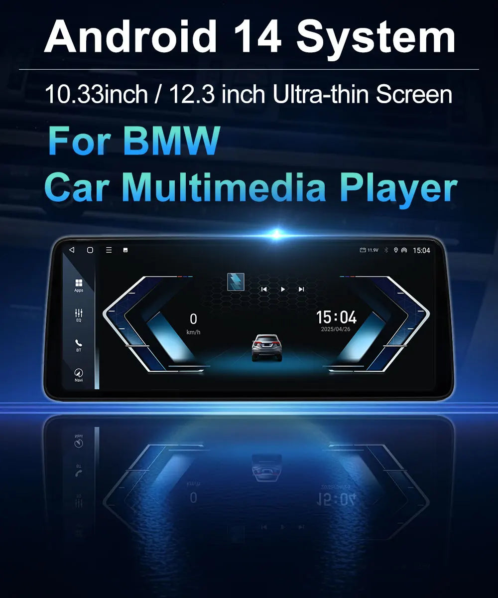12.3 inch Android 14 GPS DSP BT Carplay Car Radio Multimedia Player for BMW 7 Series 2010 - 2015 CIC NBT System Auto Accessories