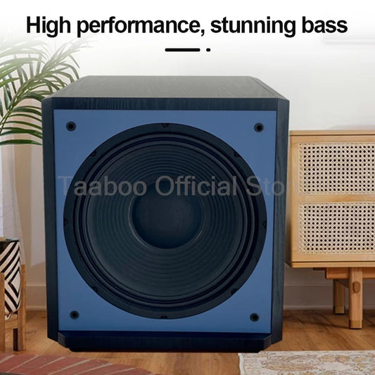 12/10 Inch Active Subwoofer Speaker High Power HiFi Fever Wooden Subwoofer Home Theater Audio Sound Box For AMP/PC/TV/DVD/CD