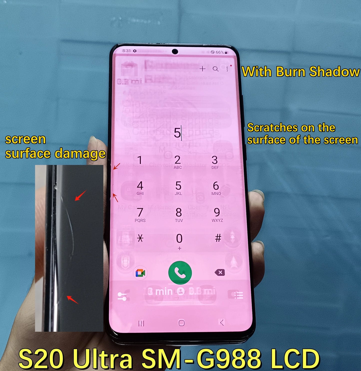 100% Work For Samsung Galaxy S20 Ultra G988 G988F LCD Display Touch Screen Digitizer Assembly For Samsung S20Ultra LCD With Line