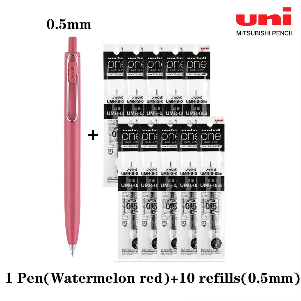 10PCS Uni-ball One Gel Pen Refill UMR-05S/UMR-38S Applicable To UMN-SP/UMN-SF Back To School Japanese Stationery 0.38mm/0.5mm