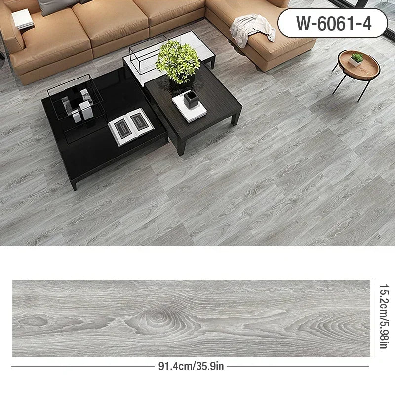 Wood grain floor stickers modern style PVC wall stickers waterproof self-adhesive living room bathroom kitchen home decoration