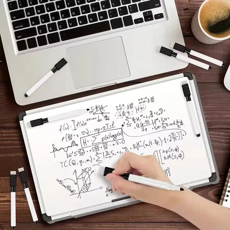 100Pcs Whiteboard Marker Pens Fine Point Tip with Eraser Cap Mini Bulk Black Dry Erase Markers for Teachers School