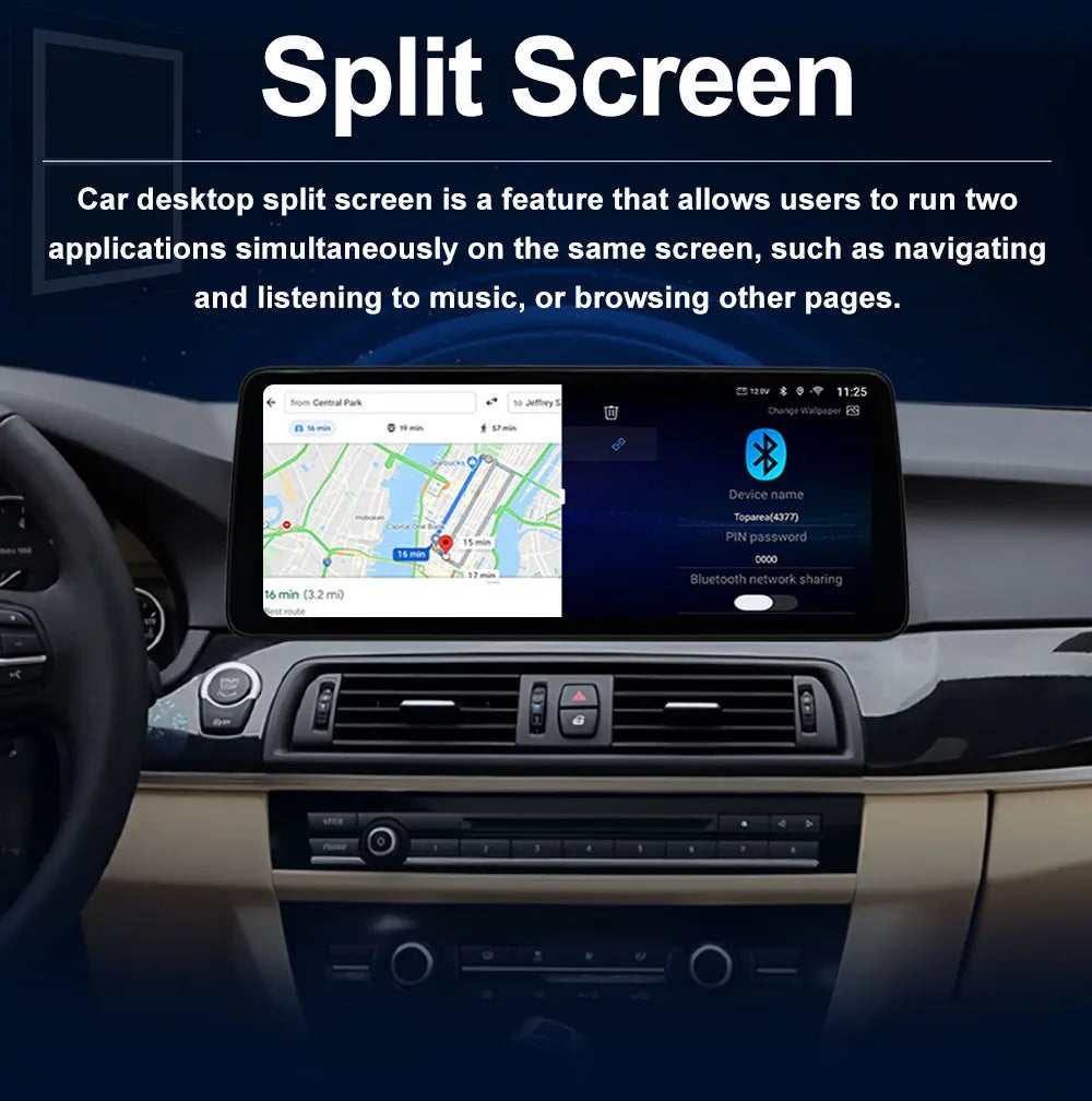 12.3 inch Android 14 GPS DSP BT Carplay Car Radio Multimedia Player for BMW 7 Series 2010 - 2015 CIC NBT System Auto Accessories