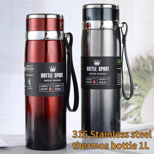 1L Thermal thermos Water Bottle Cold And Hot Coffee Thermal Thermos Vacuum Flasks Bottle Stainless Steel Thermos Bottle Gifts