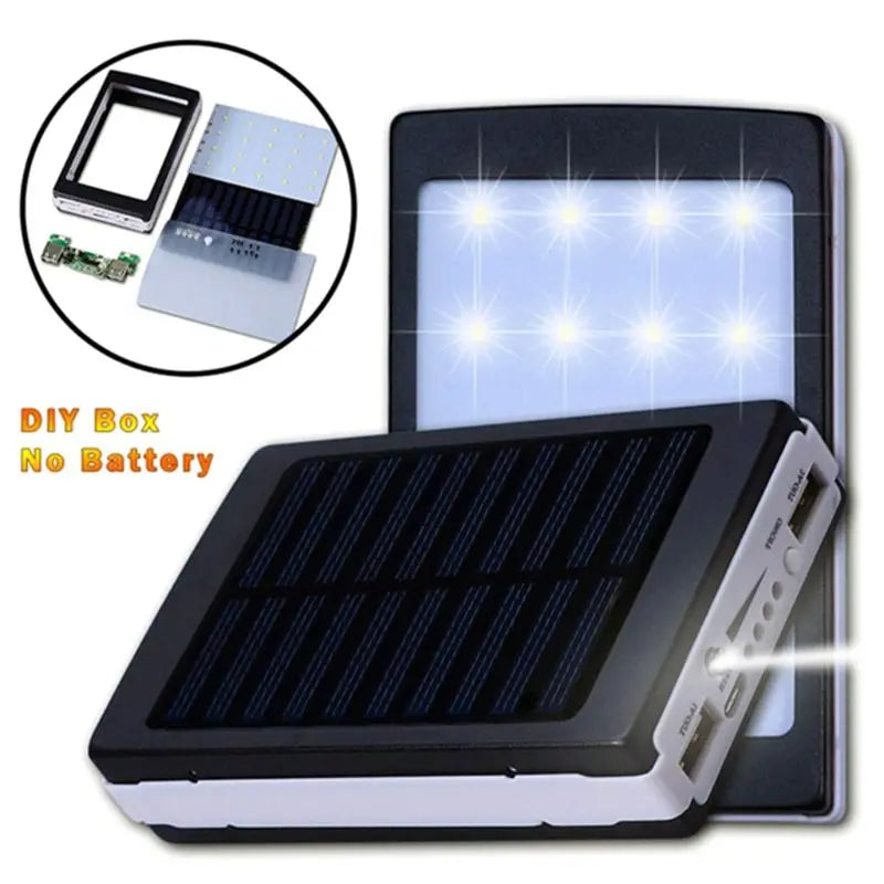 (No Battery) 18650 Solar DIY Box Powerbank for Case Led for Moblie Phone Power Lightweight