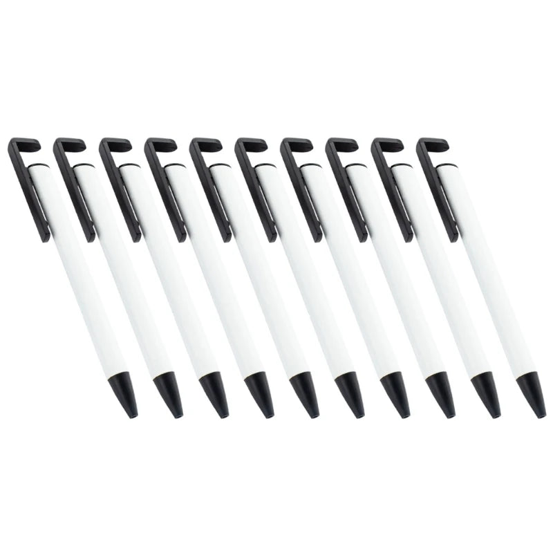 10Pcs Heat Transfer Retractable Ballpoint Pen Sublimation Pen Blank for Full Printing Ballpoint Pen