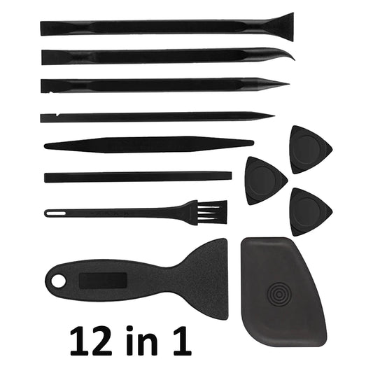 12 in 1 Mobile Phone Opening Tools Repair Kit Tips Shovel Bursh Blade Spudger Pry Crowbar Disassembly Screen Teardown Tool Set