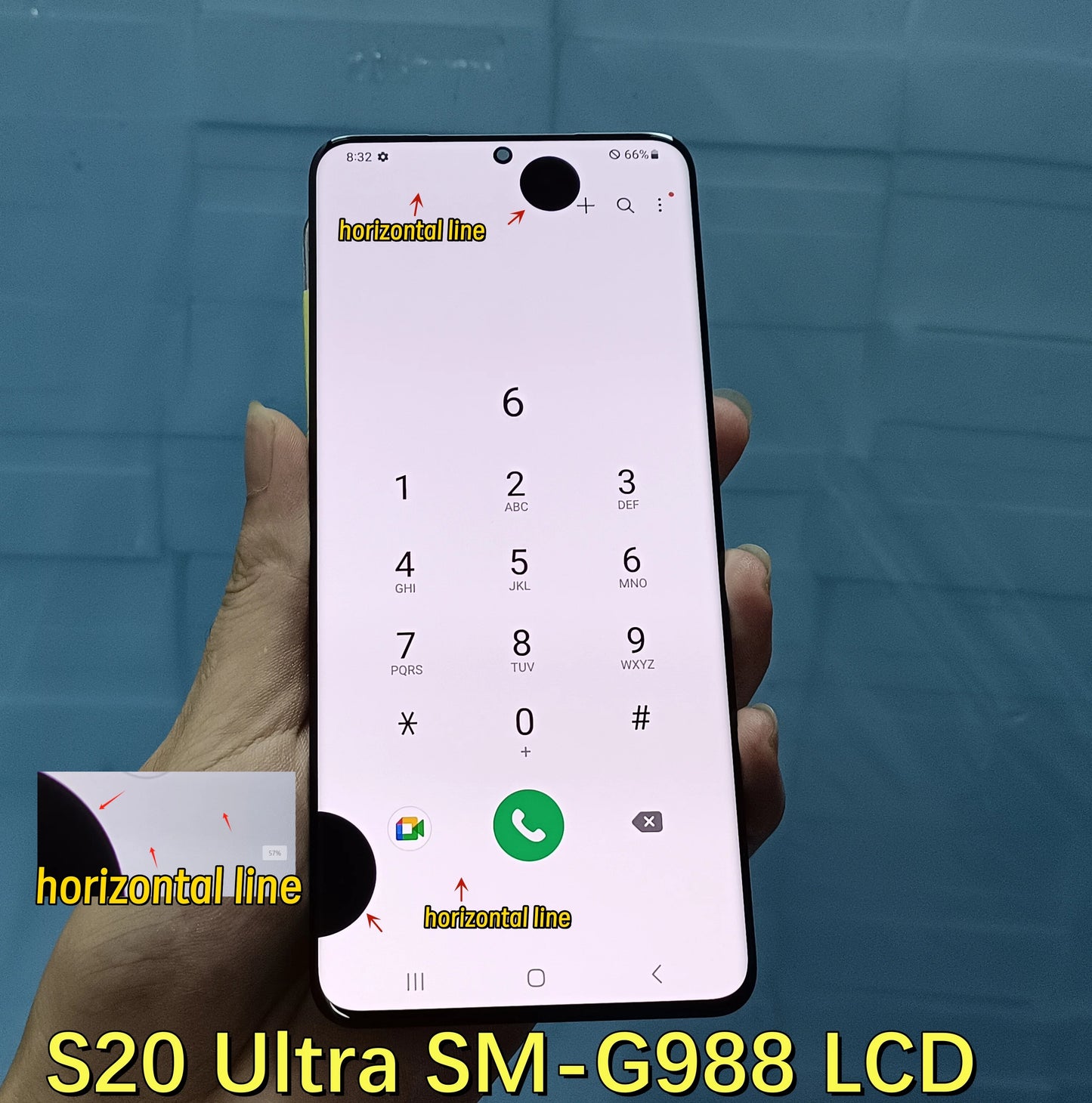 100% Work For Samsung Galaxy S20 Ultra G988 G988F LCD Display Touch Screen Digitizer Assembly For Samsung S20Ultra LCD With Line