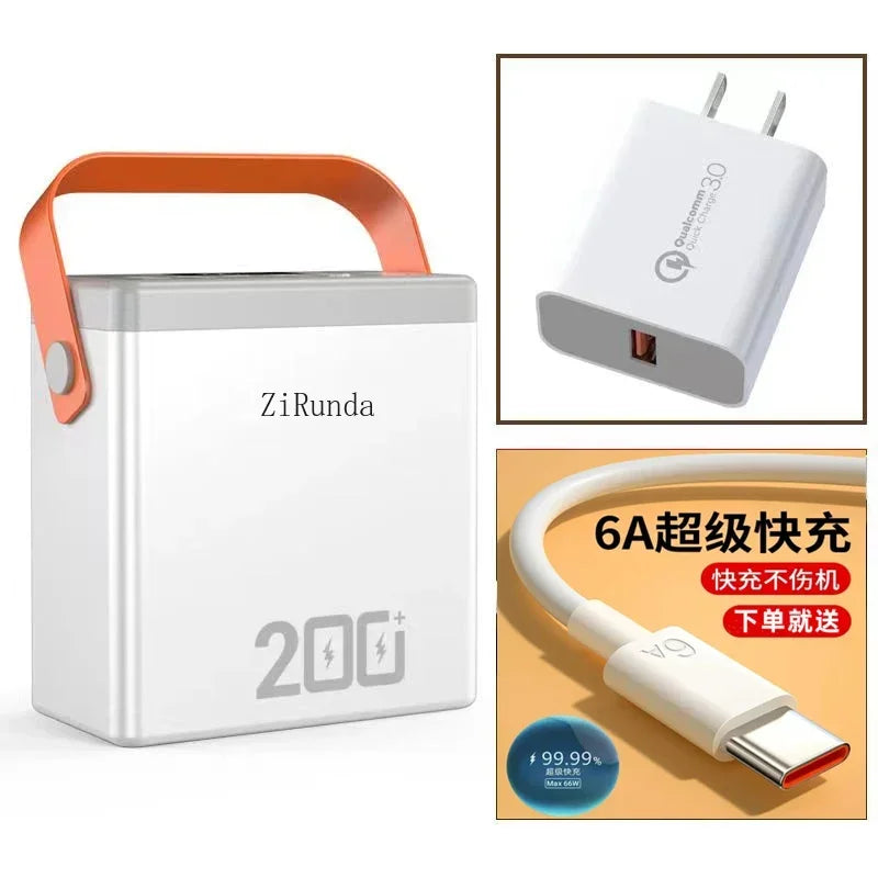 *200,000 mAh outdoor high power mobile power supply 9V mobile phone tablet fast charging large capacity power bank 220V