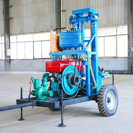 100m 150m Portable Water Well Drilling Rig Machine Small Diesel Water Well Drill Machines Trailer-mounted Factory Direct Sales