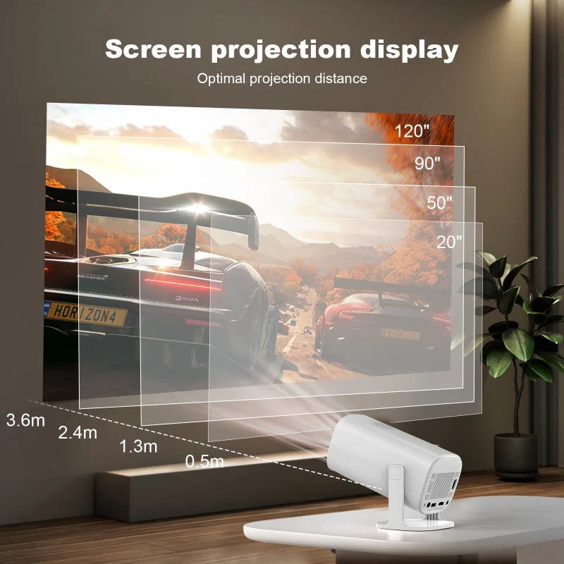 XIAOQIAODZ 4K Mini Portable Projector P30 Game Home Theater LED 8K 1080P Android Smart Video Pocket Wifi BT Cinema HD