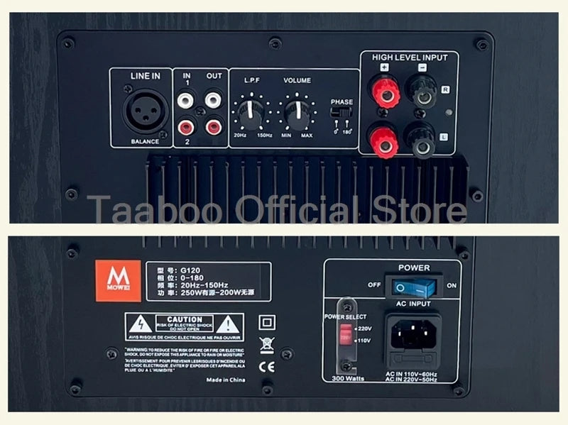 12/10 Inch Active Subwoofer Speaker High Power HiFi Fever Wooden Subwoofer Home Theater Audio Sound Box For AMP/PC/TV/DVD/CD