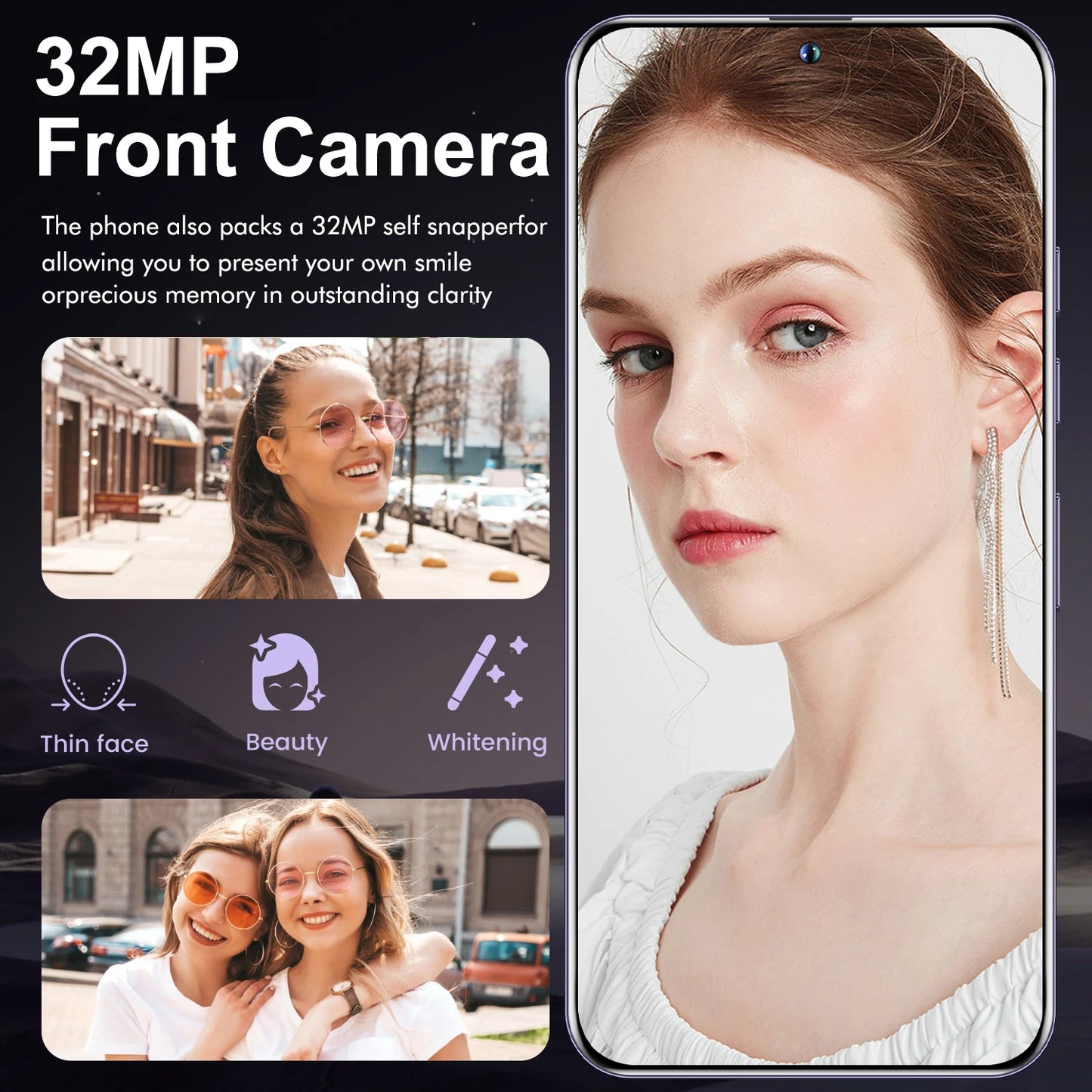 X18 Smartphone Android 6.6 inch 128GB ROM 8GB RAM 4G Network Dual SIM Cellphones Google Play Store 5200mah Mobile phones