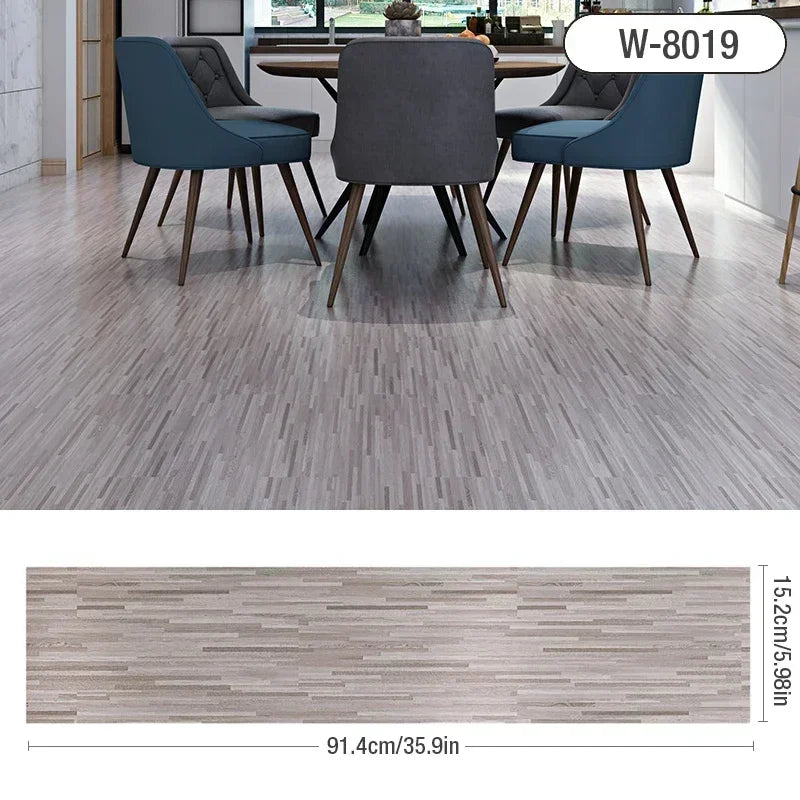 Wood grain floor stickers modern style PVC wall stickers waterproof self-adhesive living room bathroom kitchen home decoration