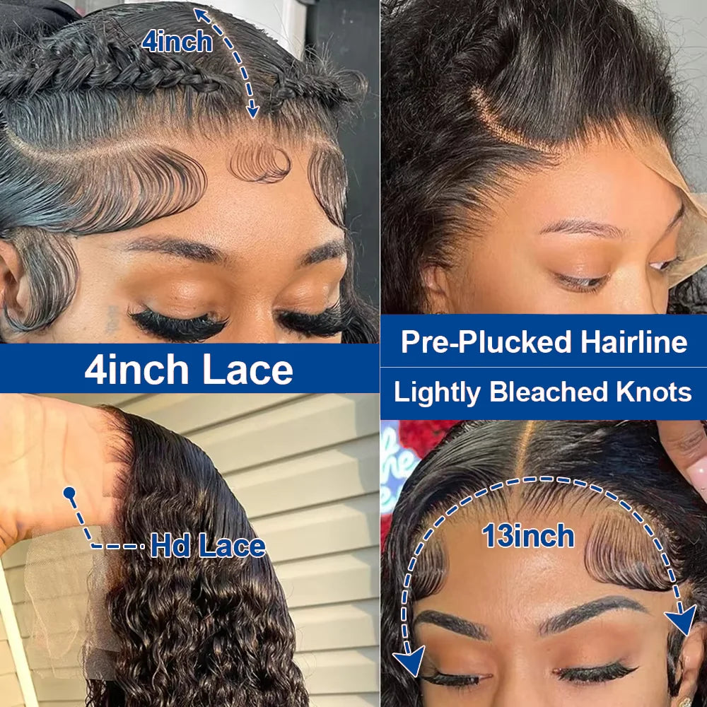 13x4 Short Bob Wigs Jerry Curly Short Pixie Cut Bob Wigs Human Hair 250% Density Loose Deep Wave Lace Frontal Wigs For Women